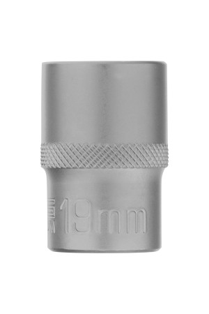 Головка торцевая, 19 мм, двенадцатигранная, CrV, под квадрат 1/2, хромированная Stels