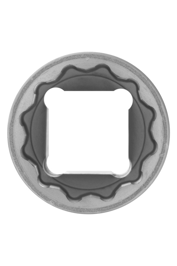 Головка торцевая, 19 мм, двенадцатигранная, CrV, под квадрат 1/2, хромированная Stels