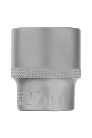 Головка торцевая, 27 мм, двенадцатигранная, CrV, под квадрат 1/2, хромированная Stels