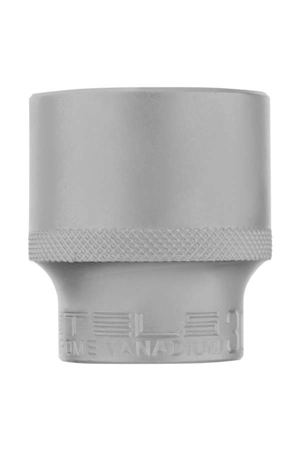 Головка торцевая, 30 мм, двенадцатигранная, CrV, под квадрат 1/2, хромированная Stels