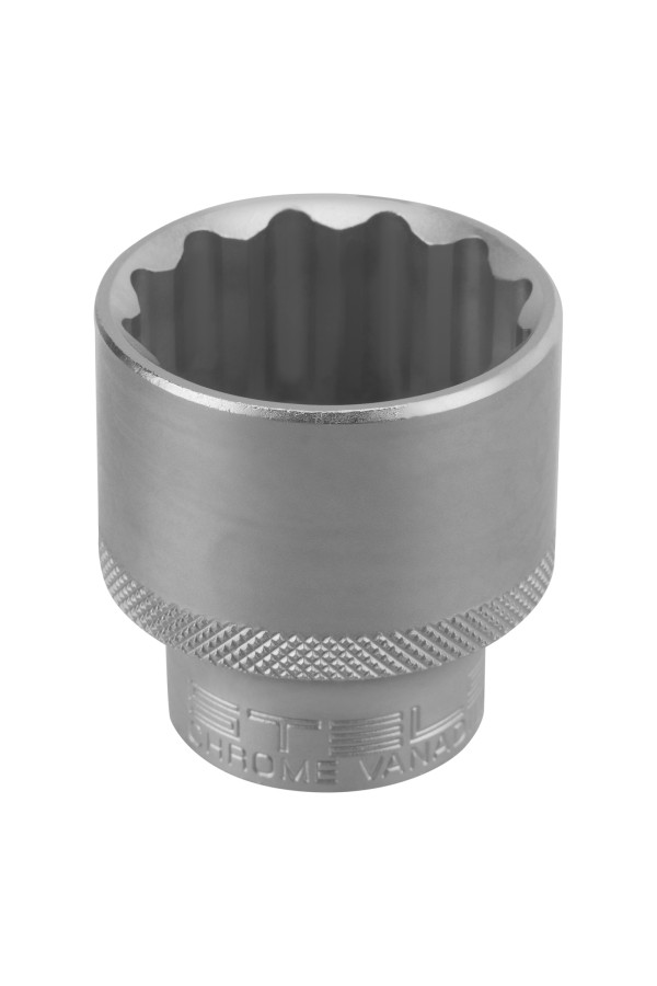 Головка торцевая, 32 мм, двенадцатигранная, CrV, под квадрат 1/2, хромированная Stels