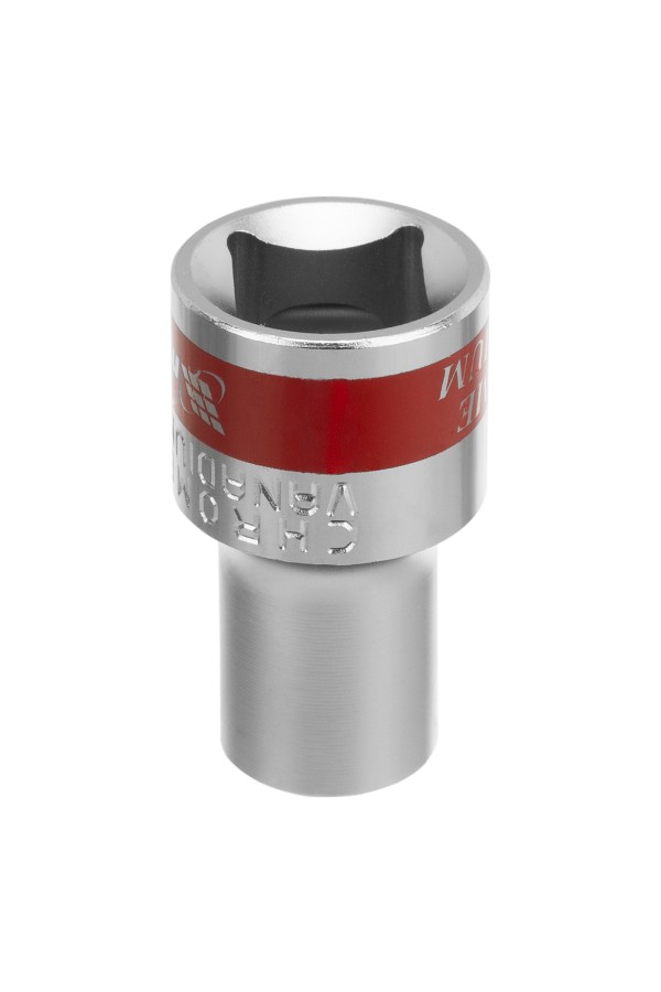 Головка торцевая, 10 мм, двенадцатигранная, CrV, под квадрат 1/2, хромированная Matrix