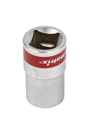 Головка торцевая, 14 мм, двенадцатигранная, CrV, под квадрат 1/2, хромированная Matrix