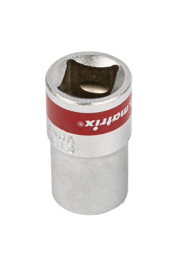 Головка торцевая, 14 мм, двенадцатигранная, CrV, под квадрат 1/2, хромированная Matrix