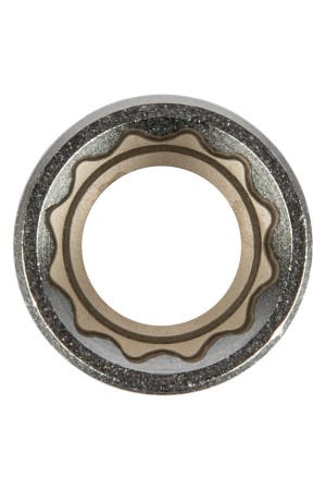 Головка торцевая, 15 мм, двенадцатигранная, CrV, под квадрат 1/2, хромированная Matrix