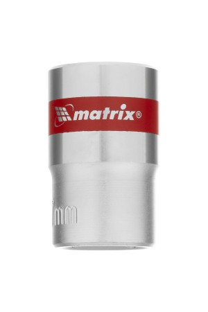 Головка торцевая, 17 мм, двенадцатигранная, CrV, под квадрат 1/2, хромированная Matrix
