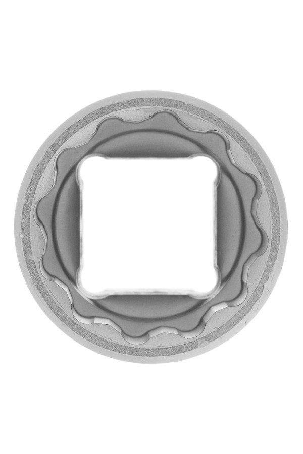 Головка торцевая, 19 мм, двенадцатигранная, CrV, под квадрат 1/2, хромированная Matrix