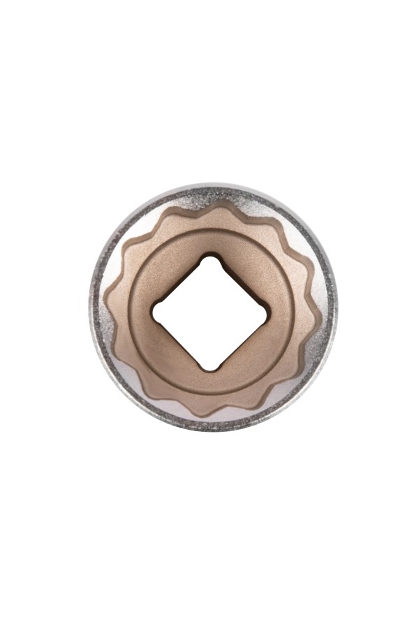 Головка торцевая, 27 мм, двенадцатигранная, CrV, под квадрат 1/2, хромированная Matrix