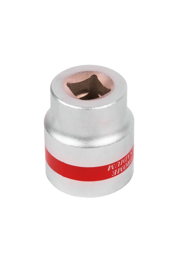 Головка торцевая, 27 мм, двенадцатигранная, CrV, под квадрат 1/2, хромированная Matrix