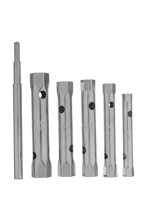 Набор ключей трубчатых торцевых, 8 х 17 мм, вороток, оцинкованные, 6 шт. Sparta