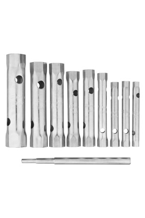 Набор ключей трубчатых торцевых, 6 - 22 мм, вороток, оцинкованные, 9 шт. Sparta