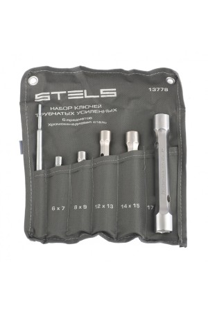 Набор ключей трубок торцевых усиленных 6 предметов, CrV Stels