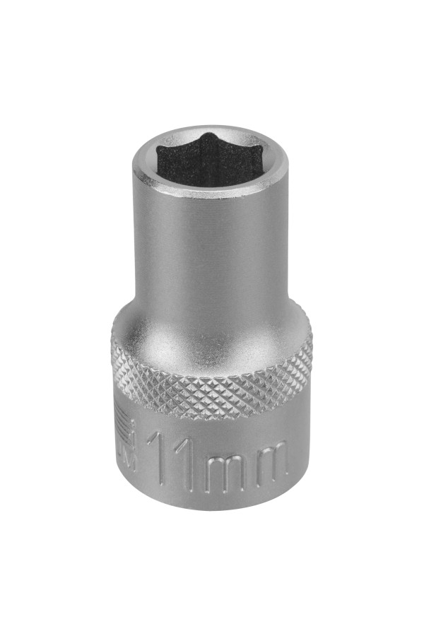 Головка торцевая, 11 мм, шестигранная, CrV, под квадрат 1/2 Stels