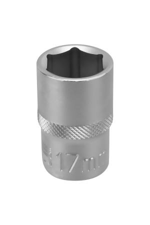 Головка торцевая, 17 мм, шестигранная, CrV, под квадрат 1/2 Stels