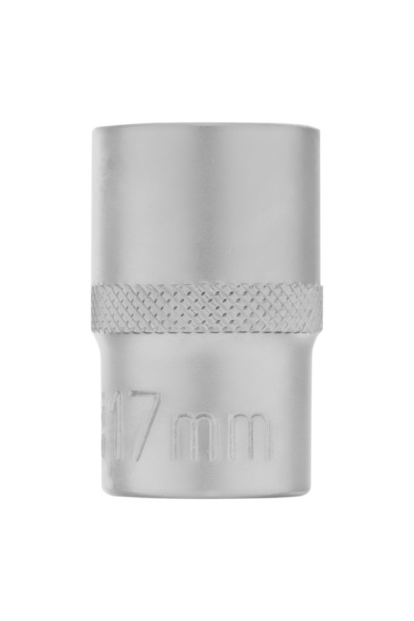 Головка торцевая, 17 мм, шестигранная, CrV, под квадрат 1/2 Stels