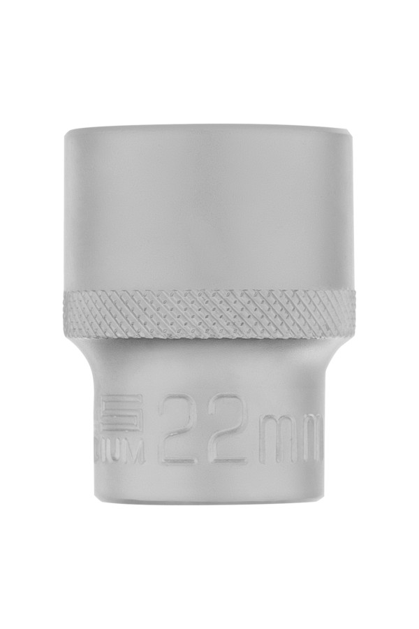 Головка торцевая, 22 мм, шестигранная, CrV, под квадрат 1/2 Stels