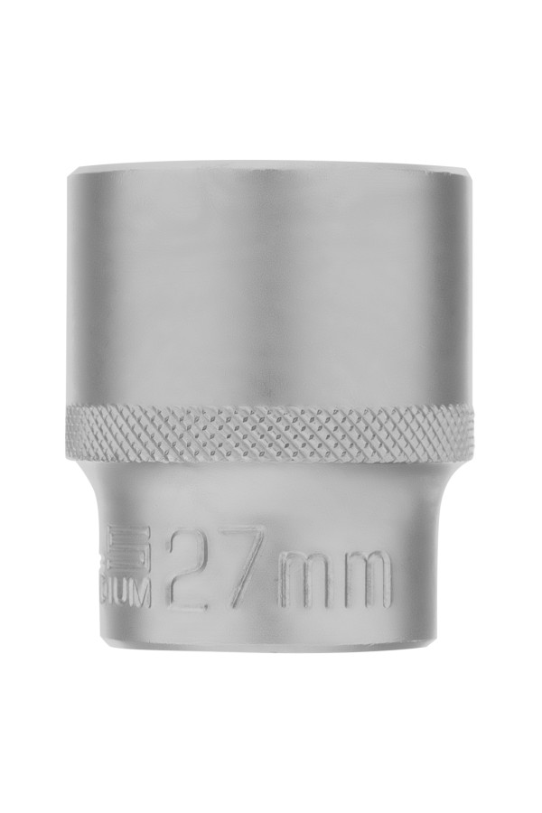 Головка торцевая, 27 мм, шестигранная, CrV, под квадрат 1/2 Stels