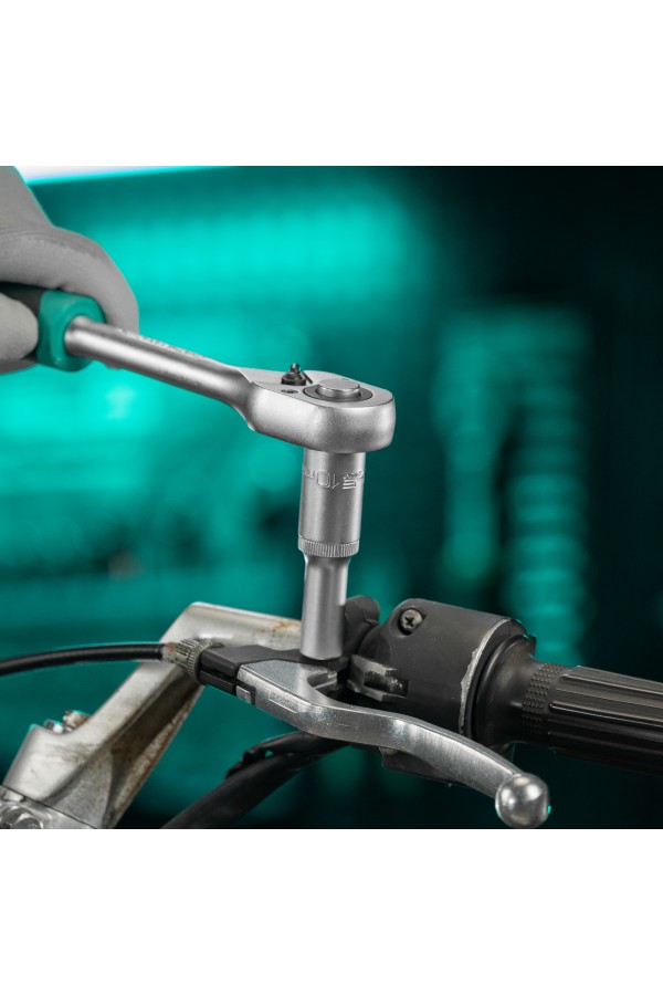 Головка торцевая удлиненная, 10 мм, шестигранная, CrV, под квадрат 1/2 Stels