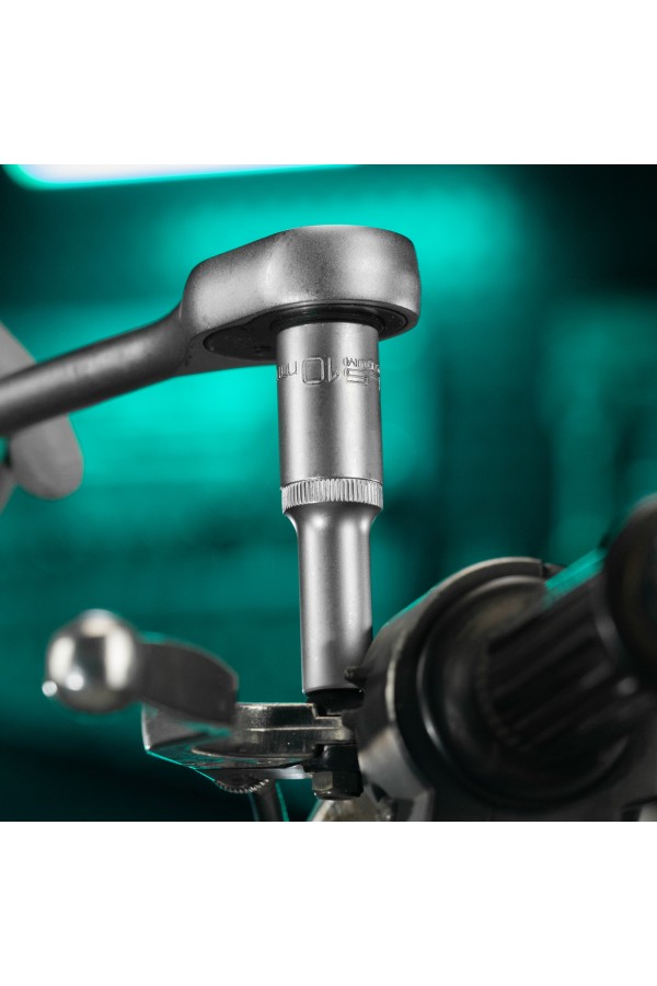 Головка торцевая удлиненная, 10 мм, шестигранная, CrV, под квадрат 1/2 Stels