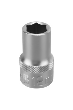 Головка торцевая удлиненная, 12 мм, шестигранная, CrV, под квадрат 1/2 Stels