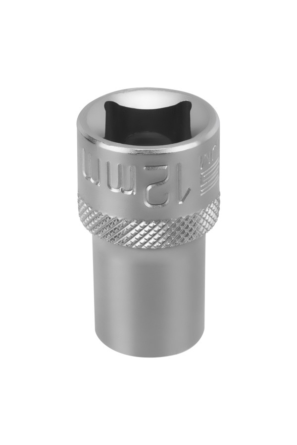 Головка торцевая удлиненная, 12 мм, шестигранная, CrV, под квадрат 1/2 Stels