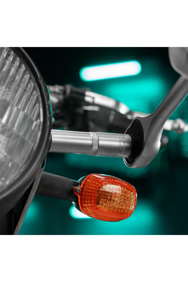 Головка торцевая удлиненная, 15 мм, шестигранная, CrV, под квадрат 1/2 Stels