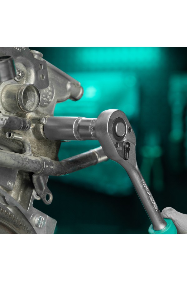 Головка торцевая удлиненная, 19 мм, шестигранная, CrV, под квадрат 1/2 Stels