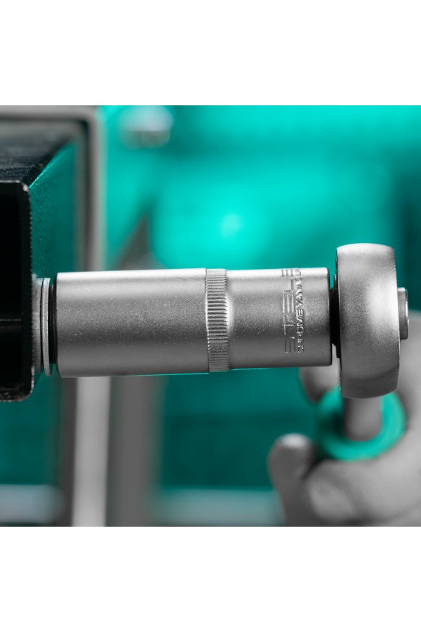 Головка торцевая удлиненная, 22 мм, шестигранная, CrV, под квадрат 1/2 Stels