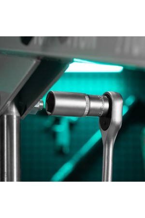 Головка торцевая удлиненная, 24 мм, шестигранная, CrV, под квадрат 1/2 Stels