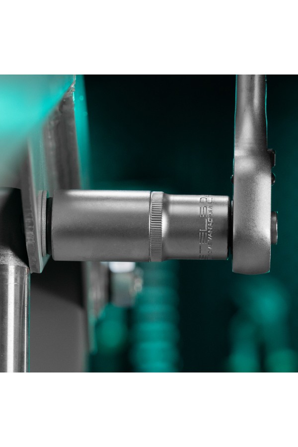 Головка торцевая удлиненная, 24 мм, шестигранная, CrV, под квадрат 1/2 Stels