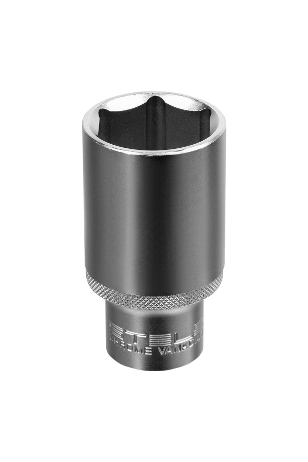 Головка торцевая удлиненная, 30 мм, шестигранная, CrV, под квадрат 1/2 Stels