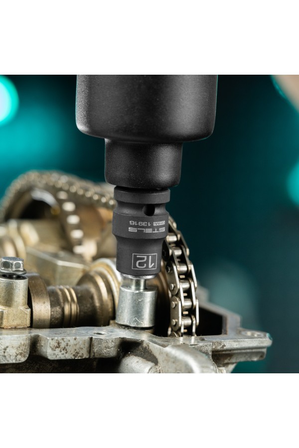 Головка ударная шестигранная, 12 мм, 1/2, CrMo Stels