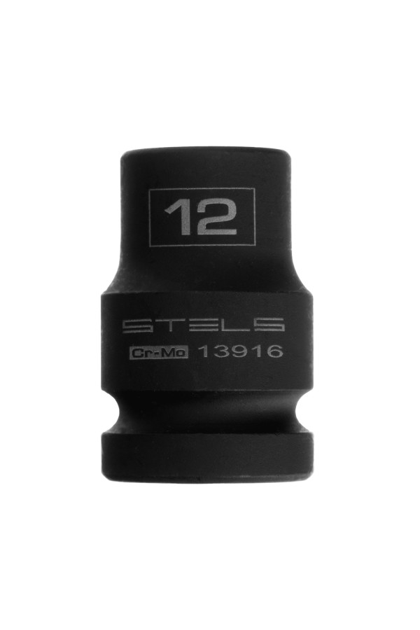 Головка ударная шестигранная, 12 мм, 1/2, CrMo Stels