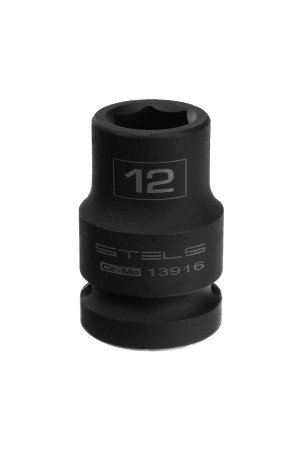 Головка ударная шестигранная, 12 мм, 1/2, CrMo Stels