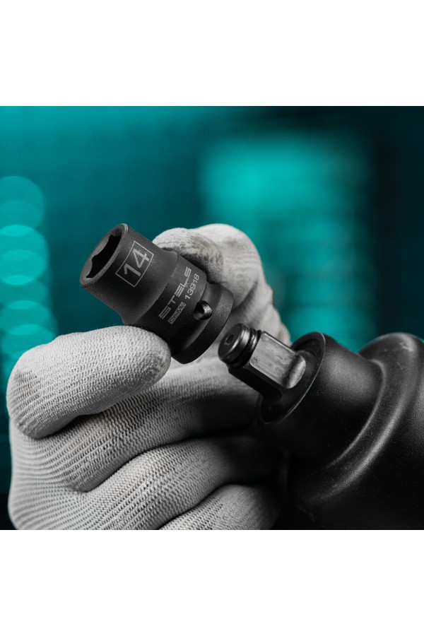 Головка ударная шестигранная, 14 мм, 1/2, CrMo Stels