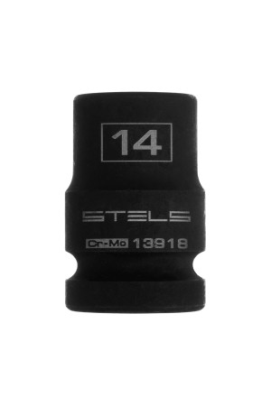 Головка ударная шестигранная, 14 мм, 1/2, CrMo Stels
