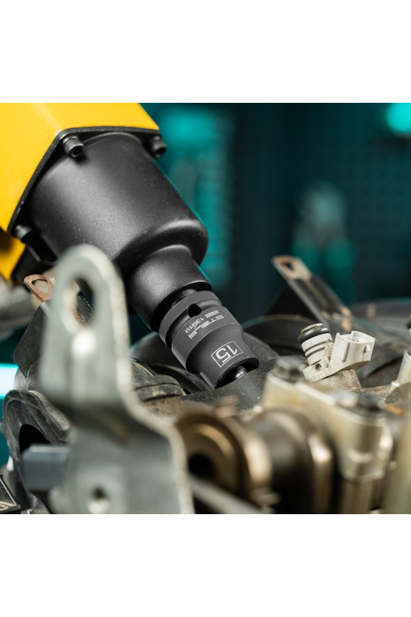 Головка ударная шестигранная, 15 мм, 1/2, CrMo Stels