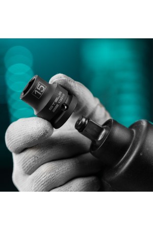 Головка ударная шестигранная, 15 мм, 1/2, CrMo Stels