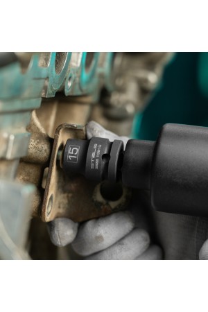 Головка ударная шестигранная, 15 мм, 1/2, CrMo Stels