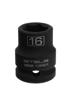 Головка ударная шестигранная, 16 мм, 1/2, CrMo Stels
