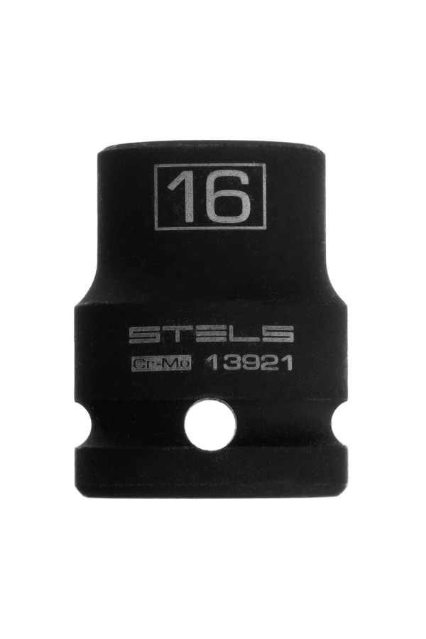 Головка ударная шестигранная, 16 мм, 1/2, CrMo Stels
