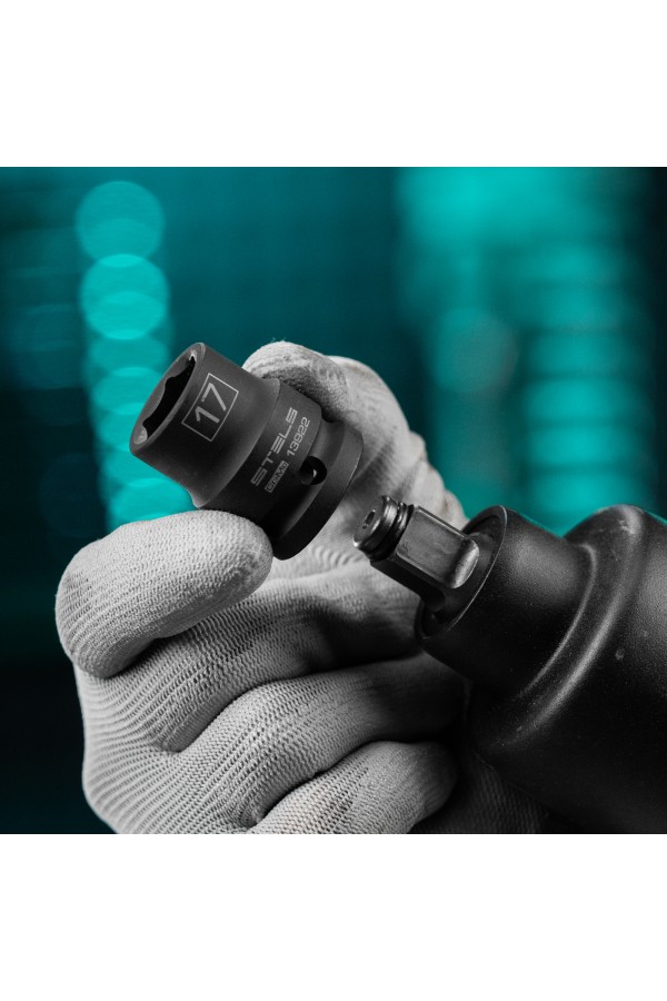 Головка ударная шестигранная, 17 мм, 1/2, CrMo Stels