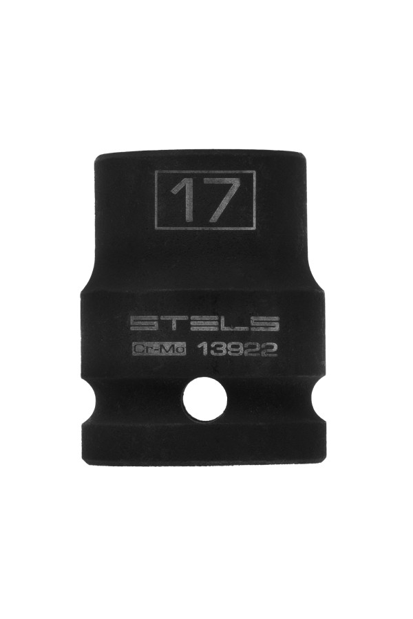 Головка ударная шестигранная, 17 мм, 1/2, CrMo Stels