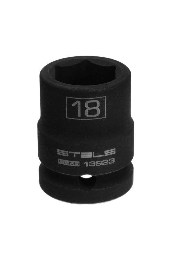 Головка ударная шестигранная, 18 мм, 1/2, CrMo Stels
