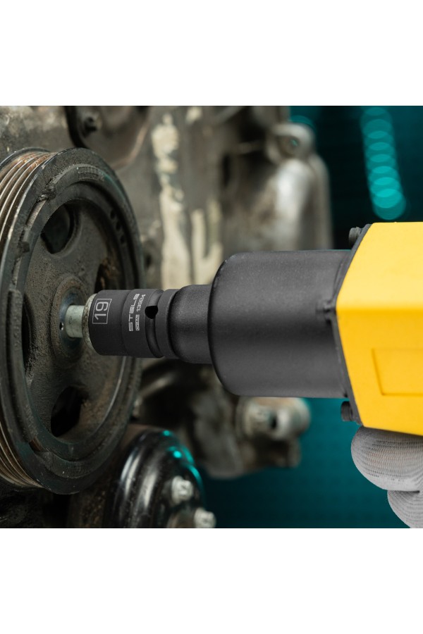 Головка ударная шестигранная, 19 мм, 1/2, CrMo Stels