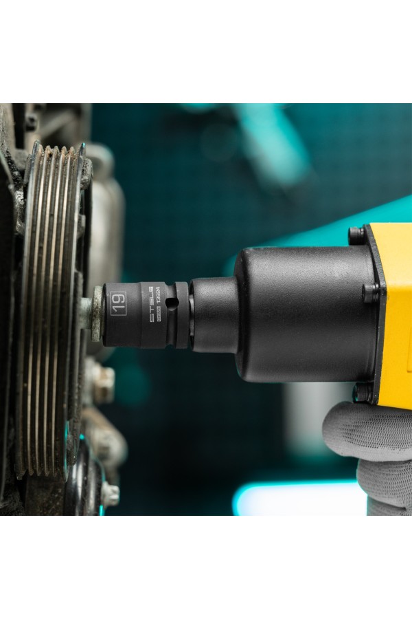 Головка ударная шестигранная, 19 мм, 1/2, CrMo Stels