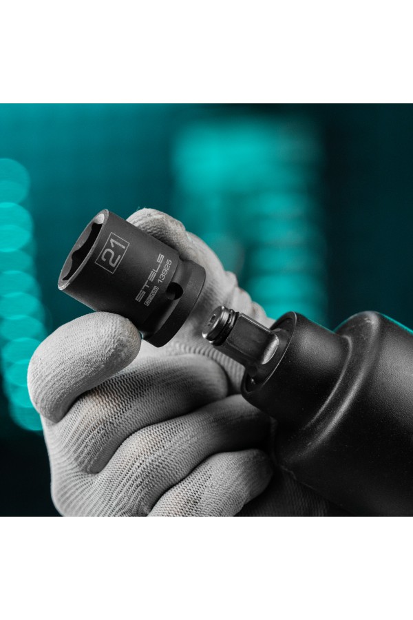 Головка ударная шестигранная, 21 мм, 1/2, CrMo Stels