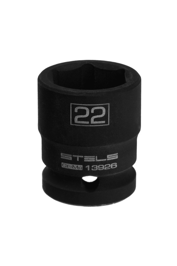 Головка ударная шестигранная, 22 мм, 1/2, CrMo Stels