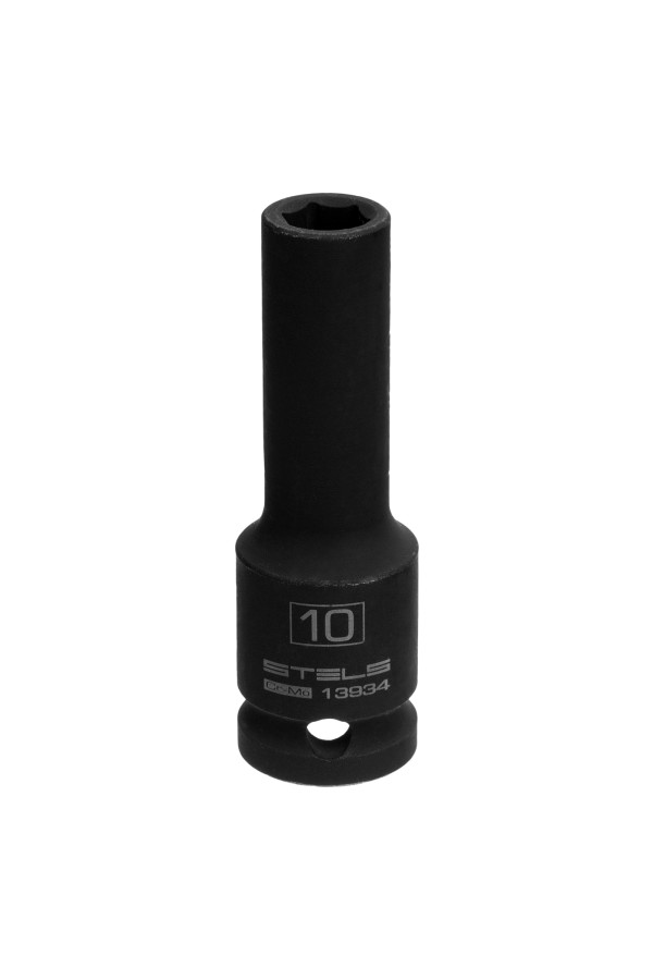 Головка ударная удлиненная шестигранная, 10 мм, 1/2, CrMo Stels