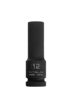 Головка ударная удлиненная шестигранная, 12 мм, 1/2, CrMo Stels